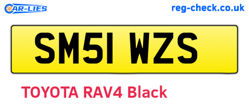 SM51WZS are the vehicle registration plates.