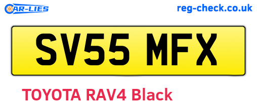 SV55MFX are the vehicle registration plates.