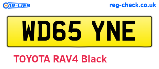 WD65YNE are the vehicle registration plates.