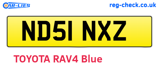 ND51NXZ are the vehicle registration plates.