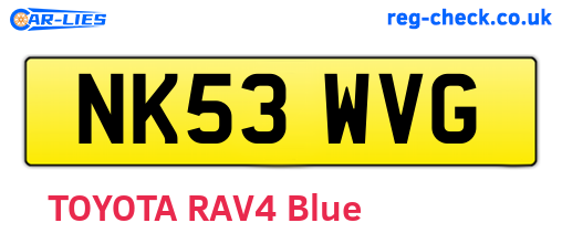 NK53WVG are the vehicle registration plates.