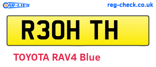 R30HTH are the vehicle registration plates.