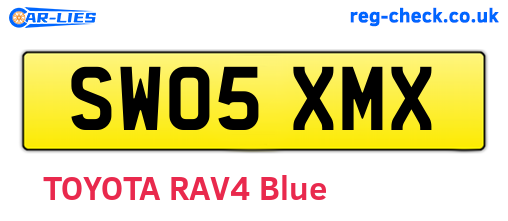 SW05XMX are the vehicle registration plates.