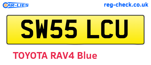 SW55LCU are the vehicle registration plates.