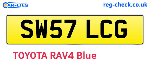 SW57LCG are the vehicle registration plates.