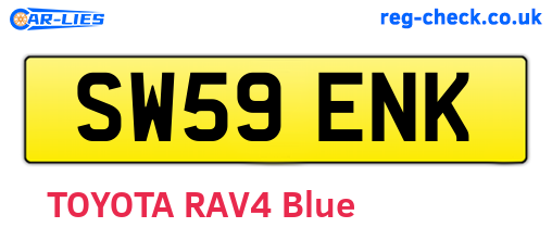 SW59ENK are the vehicle registration plates.
