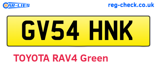 GV54HNK are the vehicle registration plates.