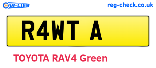 R4WTA are the vehicle registration plates.