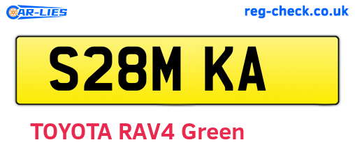 S28MKA are the vehicle registration plates.