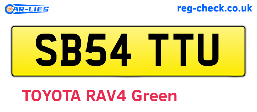 SB54TTU are the vehicle registration plates.