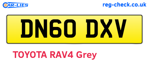 DN60DXV are the vehicle registration plates.