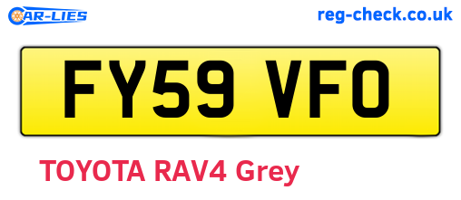 FY59VFO are the vehicle registration plates.