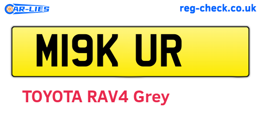 M19KUR are the vehicle registration plates.
