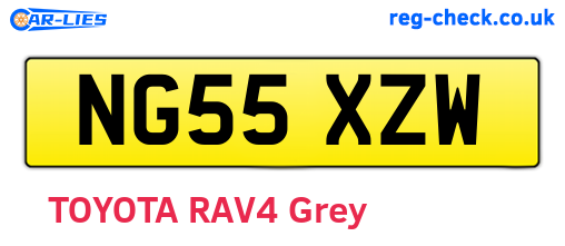 NG55XZW are the vehicle registration plates.