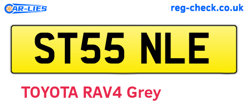ST55NLE are the vehicle registration plates.