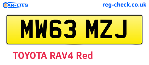 MW63MZJ are the vehicle registration plates.