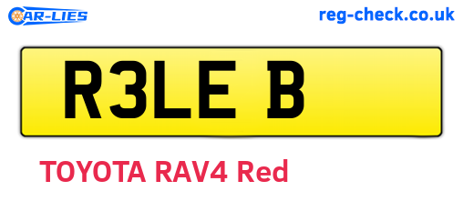 R3LEB are the vehicle registration plates.