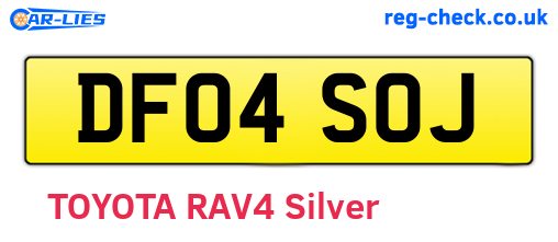 DF04SOJ are the vehicle registration plates.