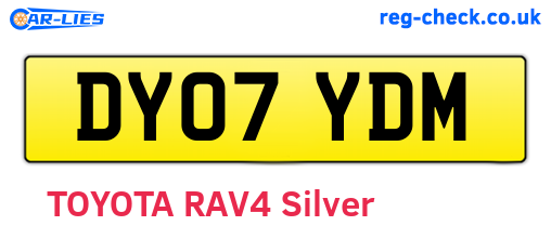 DY07YDM are the vehicle registration plates.