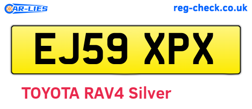 EJ59XPX are the vehicle registration plates.