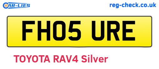 FH05URE are the vehicle registration plates.