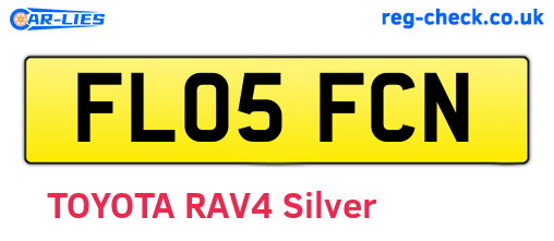 FL05FCN are the vehicle registration plates.