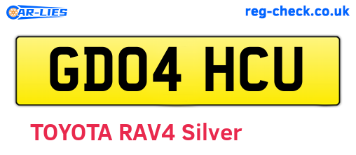 GD04HCU are the vehicle registration plates.