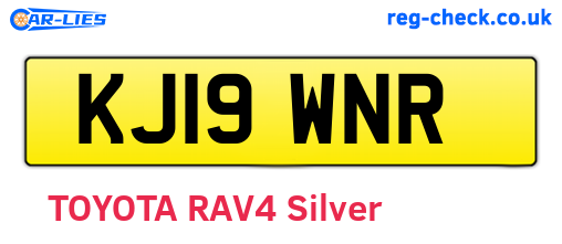 KJ19WNR are the vehicle registration plates.