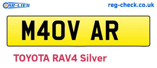 M40VAR are the vehicle registration plates.