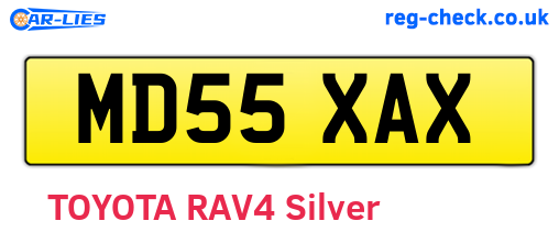 MD55XAX are the vehicle registration plates.