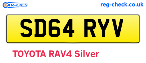 SD64RYV are the vehicle registration plates.