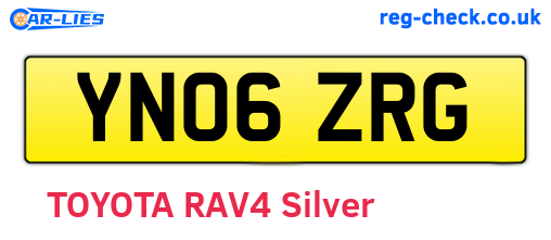 YN06ZRG are the vehicle registration plates.