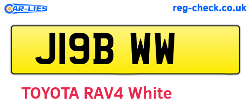 J19BWW are the vehicle registration plates.