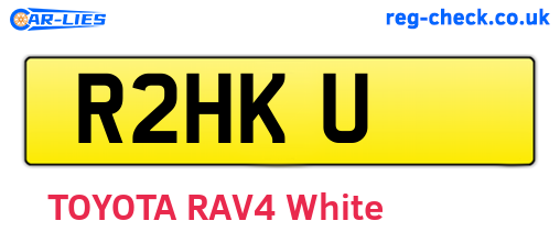 R2HKU are the vehicle registration plates.
