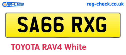 SA66RXG are the vehicle registration plates.