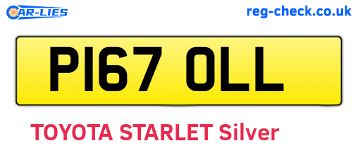 P167OLL are the vehicle registration plates.