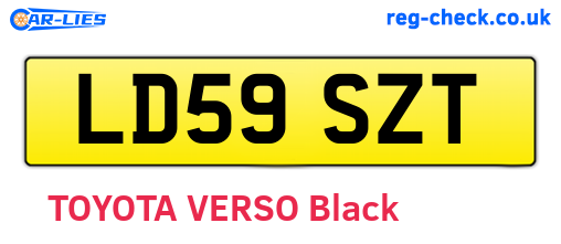 LD59SZT are the vehicle registration plates.