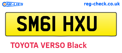 SM61HXU are the vehicle registration plates.