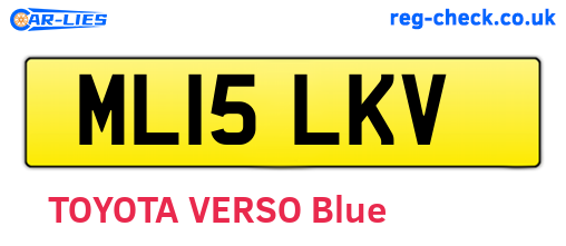 ML15LKV are the vehicle registration plates.