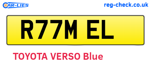 R77MEL are the vehicle registration plates.