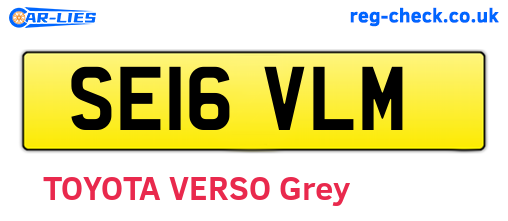 SE16VLM are the vehicle registration plates.