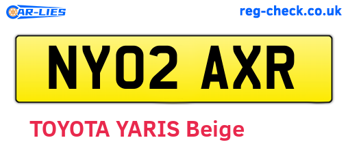 NY02AXR are the vehicle registration plates.