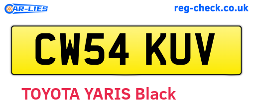 CW54KUV are the vehicle registration plates.
