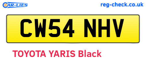 CW54NHV are the vehicle registration plates.