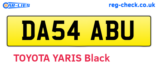 DA54ABU are the vehicle registration plates.