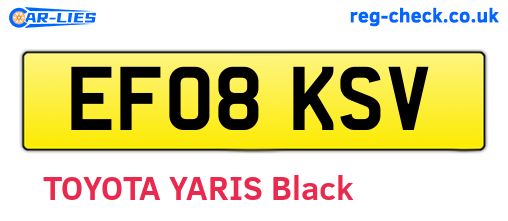 EF08KSV are the vehicle registration plates.