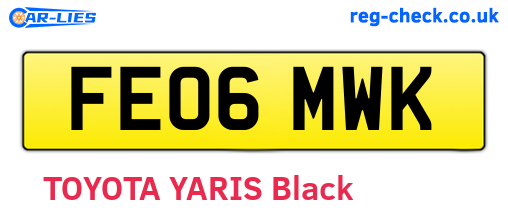 FE06MWK are the vehicle registration plates.