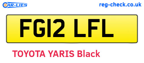 FG12LFL are the vehicle registration plates.