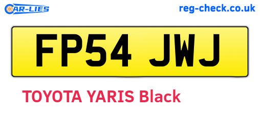 FP54JWJ are the vehicle registration plates.