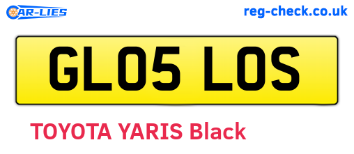 GL05LOS are the vehicle registration plates.